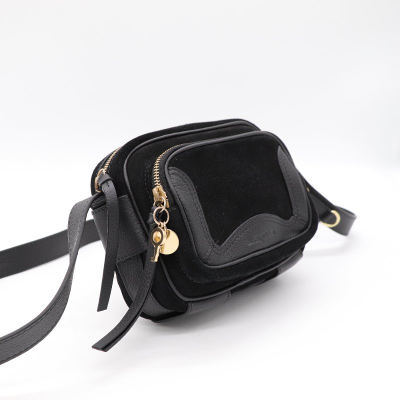 See by Chloé 蔻依副線 牛皮拼麂皮 斜背包-3