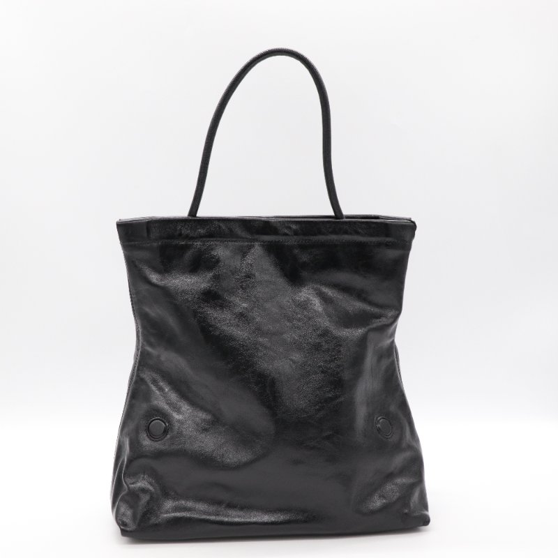 Ami Paris Grocery Bag 小牛皮 黑色 手提包-4