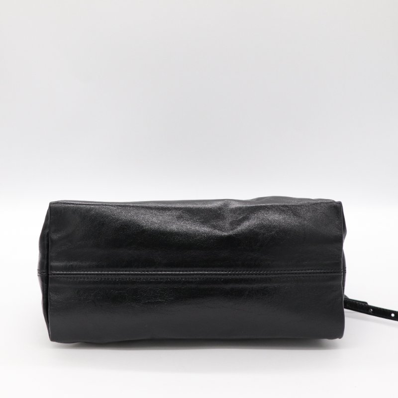 Ami Paris Grocery Bag 小牛皮 黑色 手提包-9