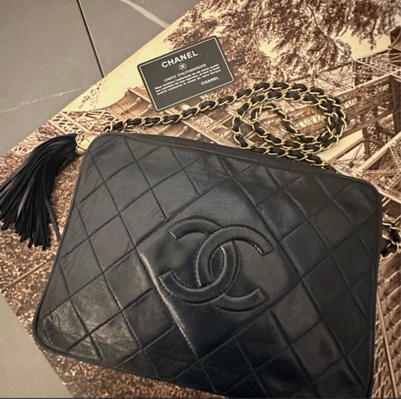 💗MYMluxurybag💗 Chanel 22.5cm 全皮相機袋 肩背袋 斜背袋-0