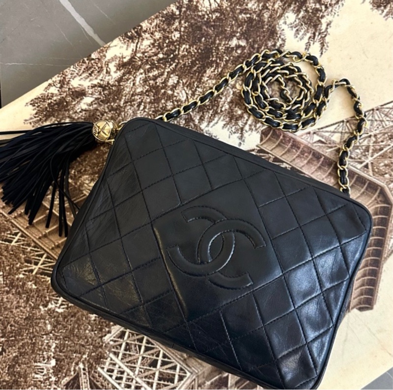 💗MYMluxurybag💗 Chanel 22.5cm 全皮相機袋 肩背袋 斜背袋-1