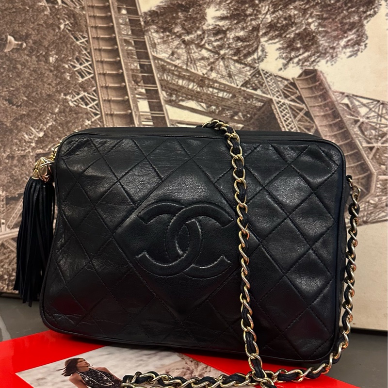 💗MYMluxurybag💗 Chanel 22.5cm 全皮相機袋 肩背袋 斜背袋-7