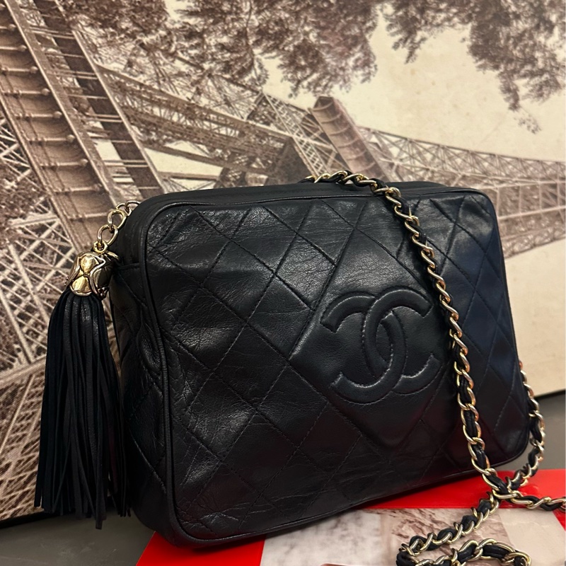 💗MYMluxurybag💗 Chanel 22.5cm 全皮相機袋 肩背袋 斜背袋-17