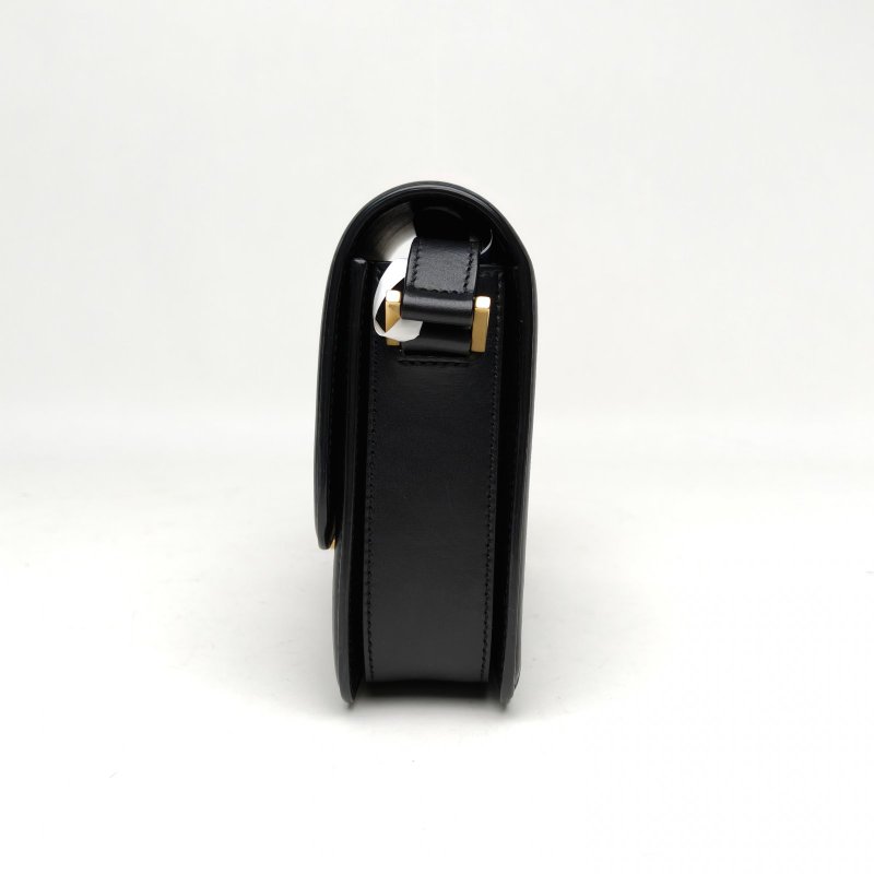 SAINT LAURENT SolferinoBox中號23黑色牛皮金扣肩背包-1