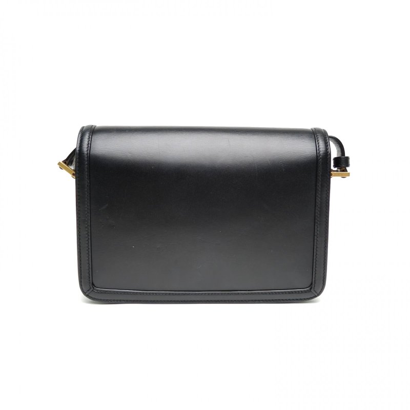 SAINT LAURENT SolferinoBox中號23黑色牛皮金扣肩背包-2