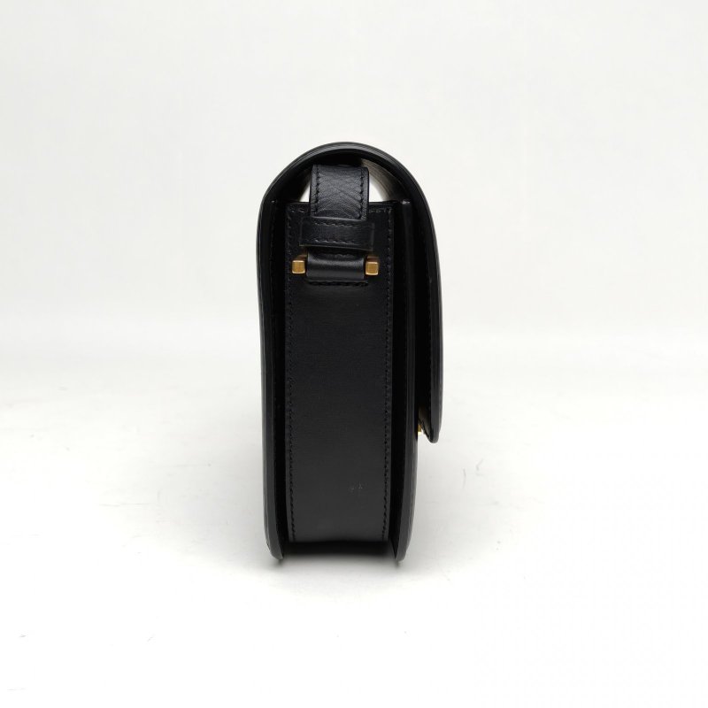 SAINT LAURENT SolferinoBox中號23黑色牛皮金扣肩背包-3