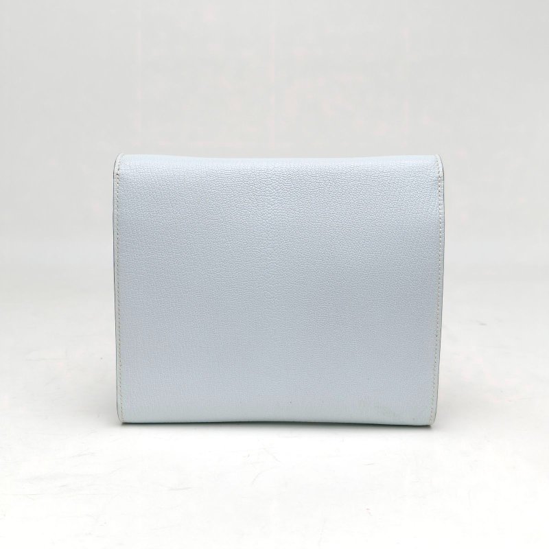 HERMES Clic16斜挎包霧霾藍Chevre山羊皮Z刻金扣肩背包-2