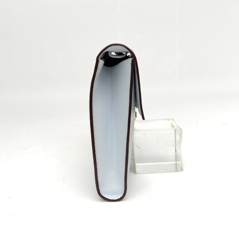 HERMES Clic16斜挎包霧霾藍Chevre山羊皮Z刻金扣肩背包-3