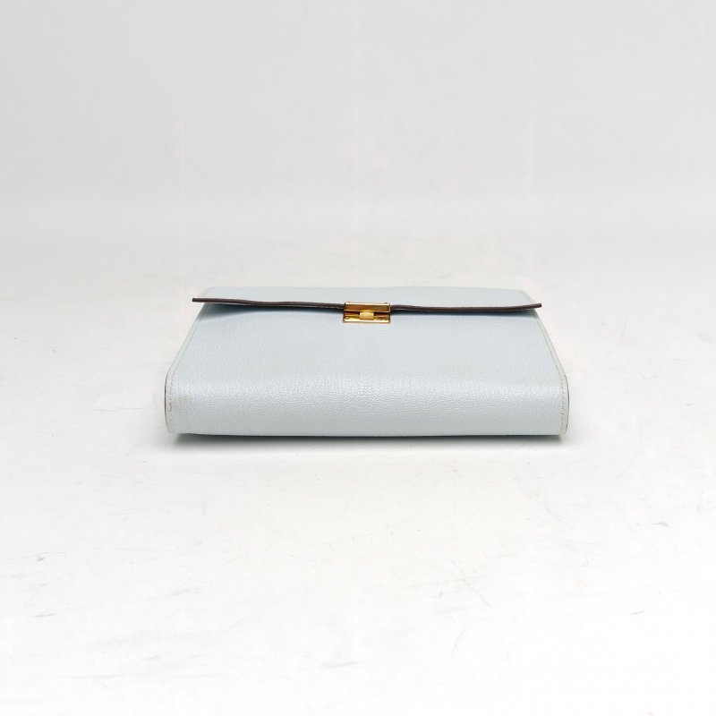 HERMES Clic16斜挎包霧霾藍Chevre山羊皮Z刻金扣肩背包-4