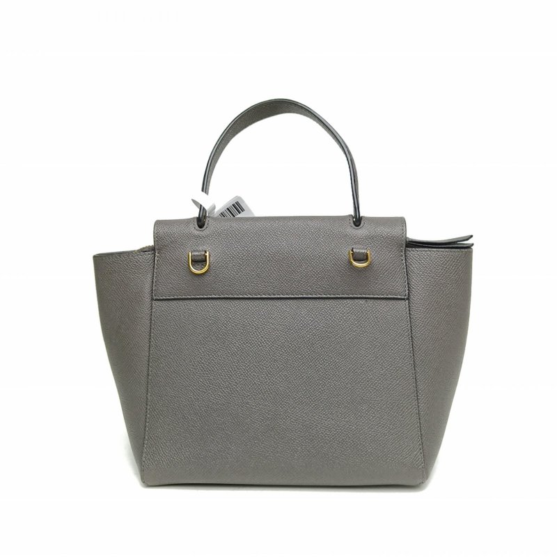 CELINE Belt鯰魚包Nano20灰色牛皮金扣肩背包-2