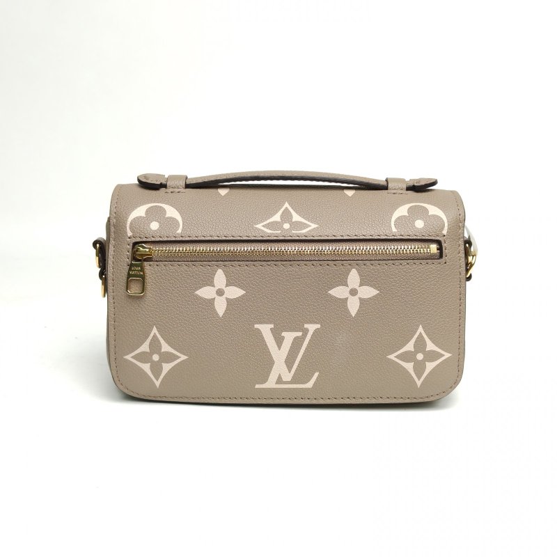 LOUIS VUITTON MetisPochetteEastWest橫版郵差包大象灰牛皮金扣晶片肩背包-2
