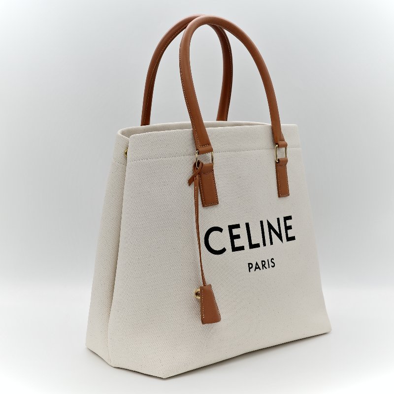 CELINE 大托特包 手提 帆布 米白 可放A4-1