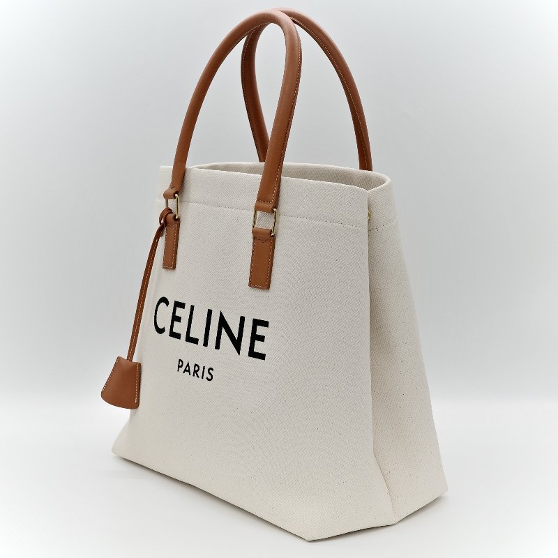 CELINE 大托特包 手提 帆布 米白 可放A4-2