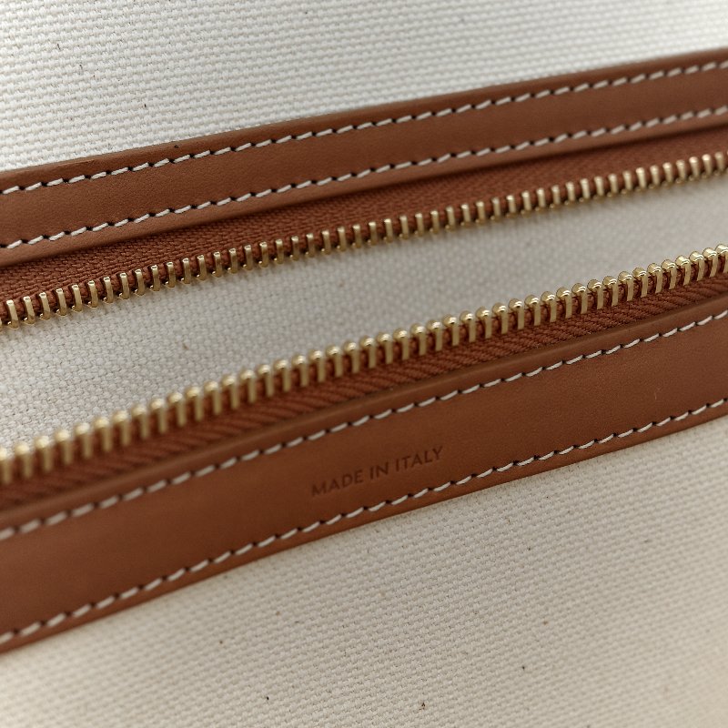 CELINE 大托特包 手提 帆布 米白 可放A4-14