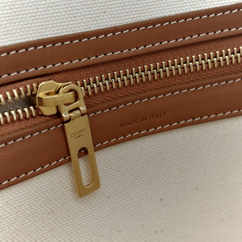 CELINE 大托特包 手提 帆布 米白 可放A4-15