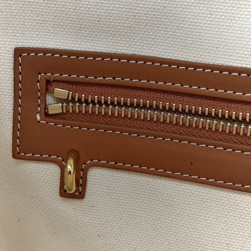 CELINE 大托特包 手提 帆布 米白 可放A4-16