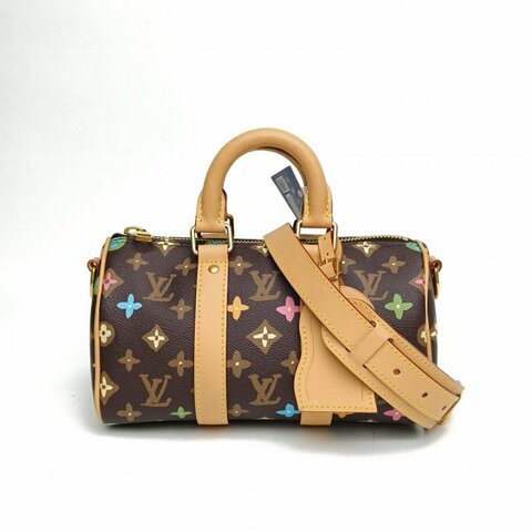 LOUIS VUITTON KEEPALL25老花PVC晶片Tyler聯名肩背包