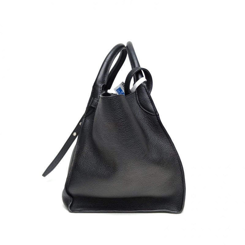 CELINE BigBagBucket水桶包小號黑色牛皮銀扣肩背包-1