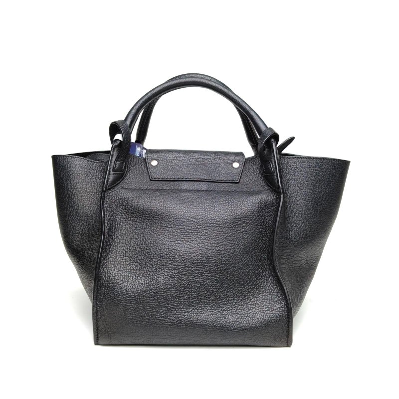 CELINE BigBagBucket水桶包小號黑色牛皮銀扣肩背包-2