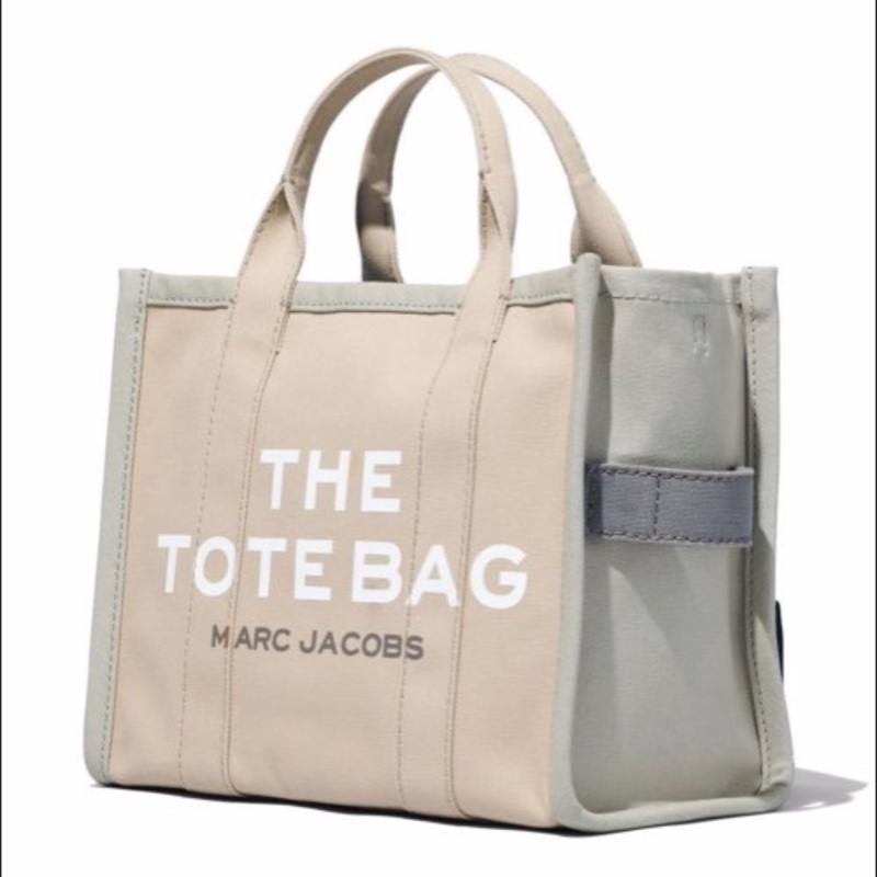 MARC JACOBS MJ 帆布 THE TOTE 中號手提袋 托特包 米白色-3