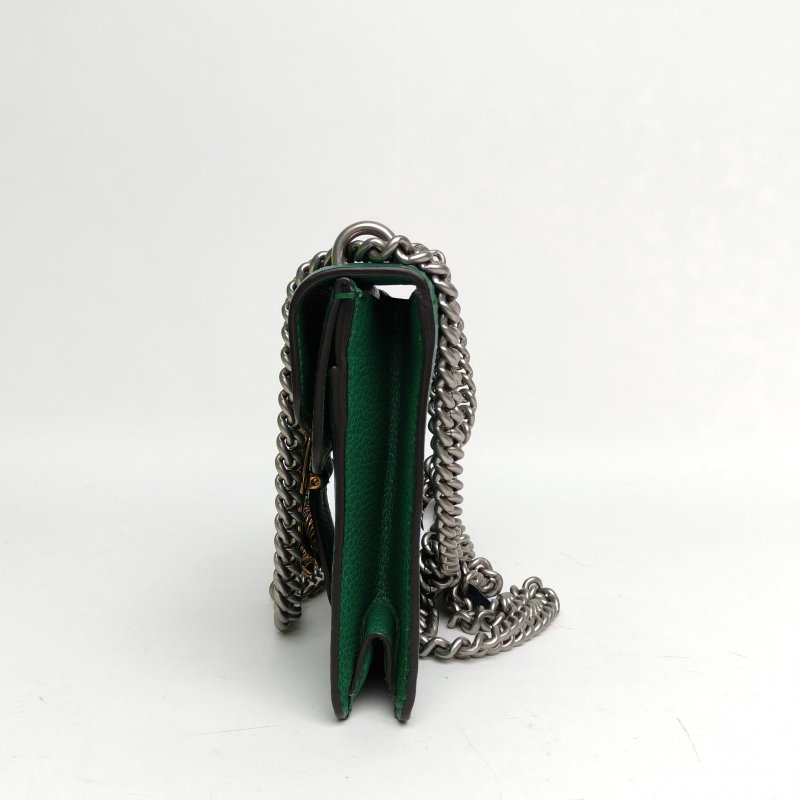 GUCCI Dionysus酒神Mini20鑽扣綠色牛皮鑽扣肩背包-1