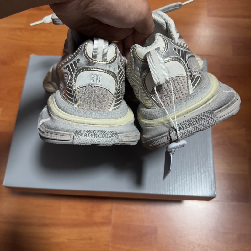 Balenciaga巴黎世家3xl正品做舊老爹鞋 淺米色 38碼-5