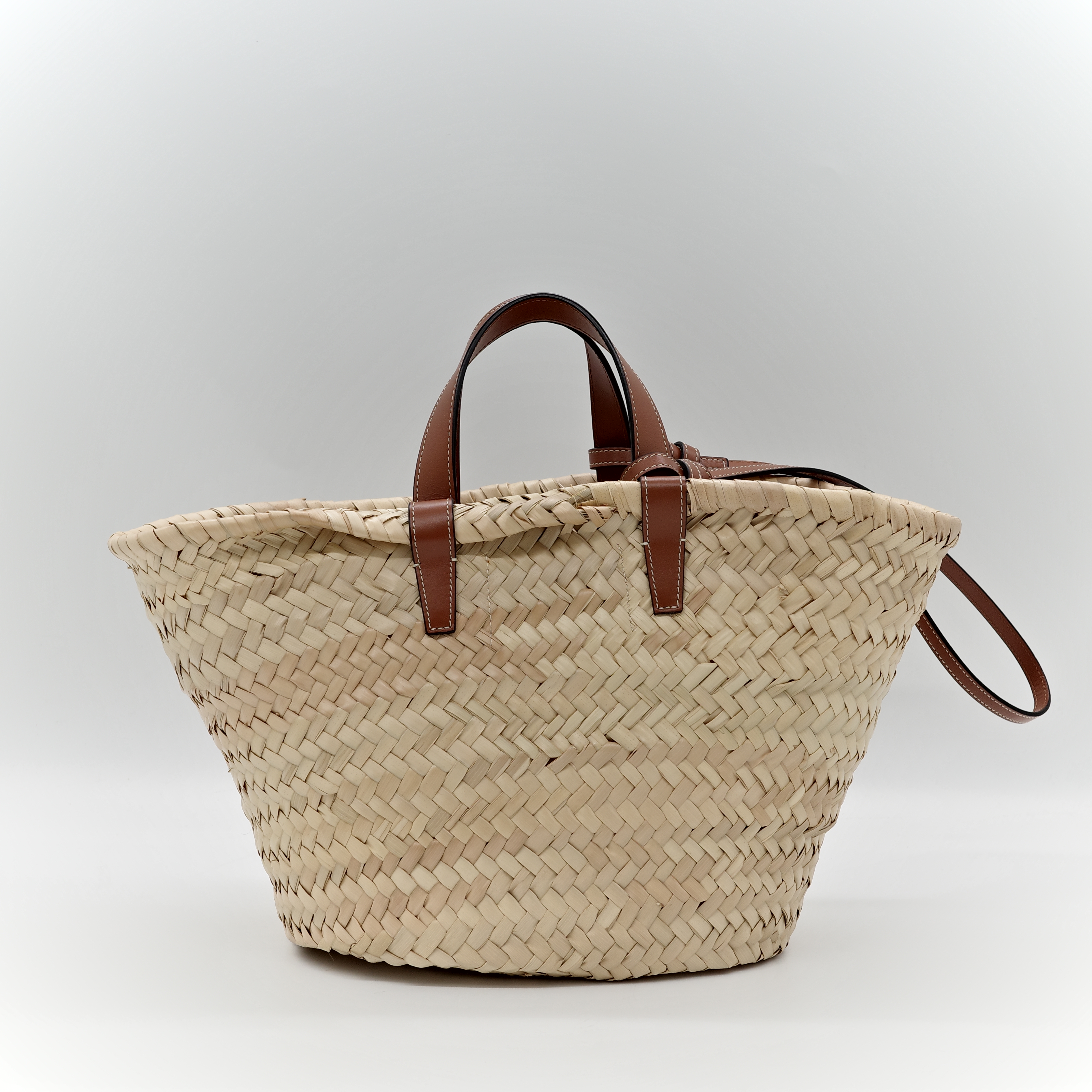 Celine 思琳 經典 提籃包 草編包 棕色-3