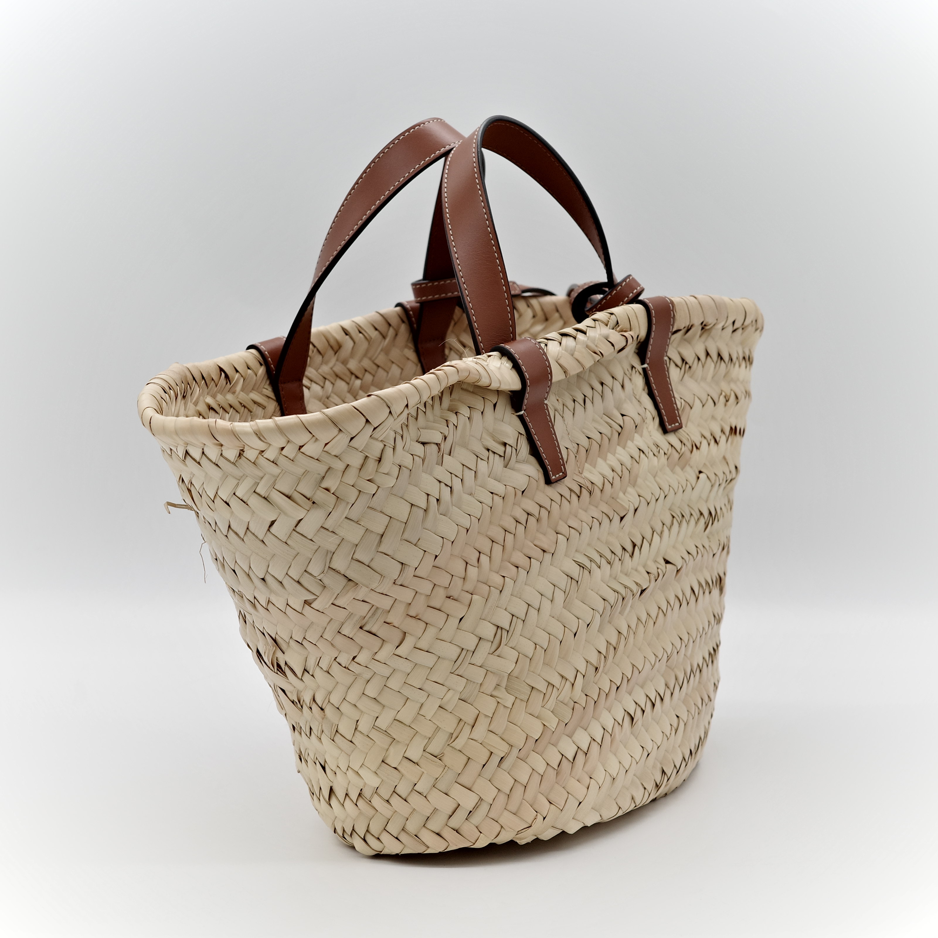 Celine 思琳 經典 提籃包 草編包 棕色-4