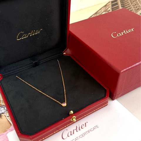 Cartier 頸鏈 全新18K玫瑰金粉紅色鑽石頸鏈