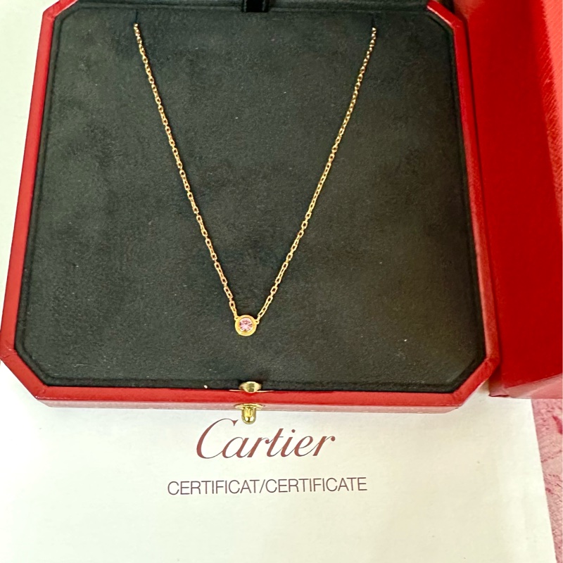 Cartier 頸鏈 全新18K玫瑰金粉紅色鑽石頸鏈-2