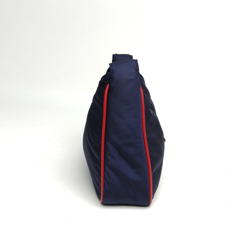 SAINT LAURENT 墨藍色尼龍金扣LE5À7腋下包小號23肩背包-3