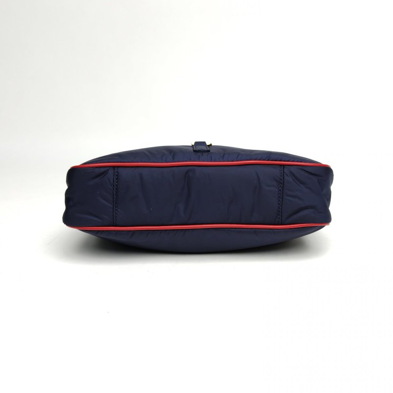 SAINT LAURENT 墨藍色尼龍金扣LE5À7腋下包小號23肩背包-4