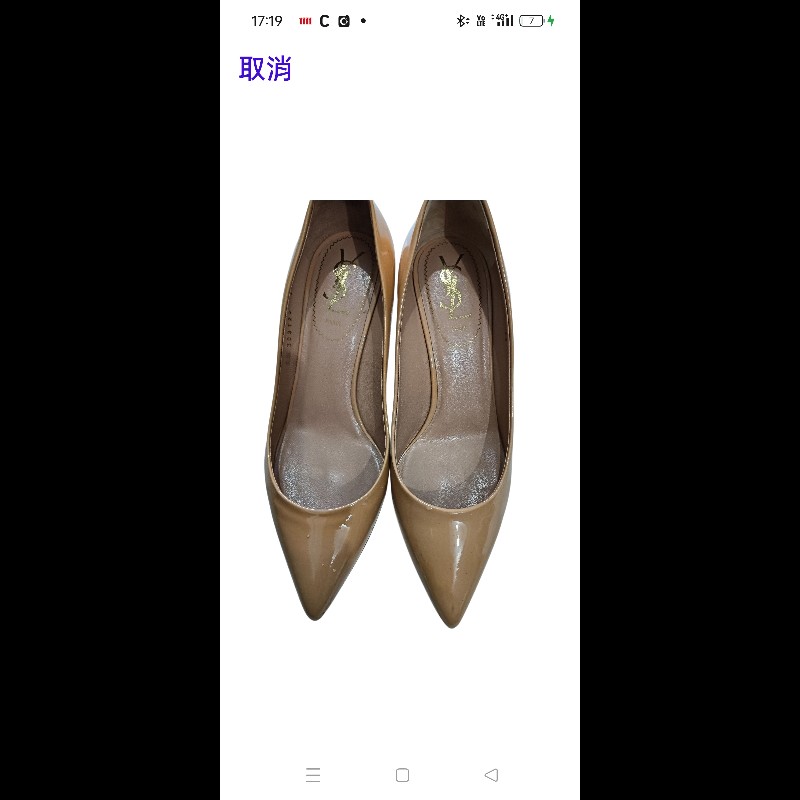YSL漆皮尖頭高跟鞋，典雅細跟設計，跟內金屬質感設計，高度適中，穿著舒適！-2