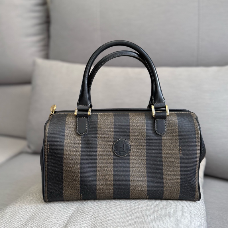 Fendi中古Vintage手提直紋波士頓包-0