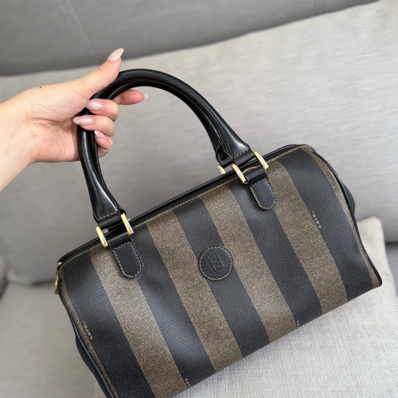 Fendi中古Vintage手提直紋波士頓包-1