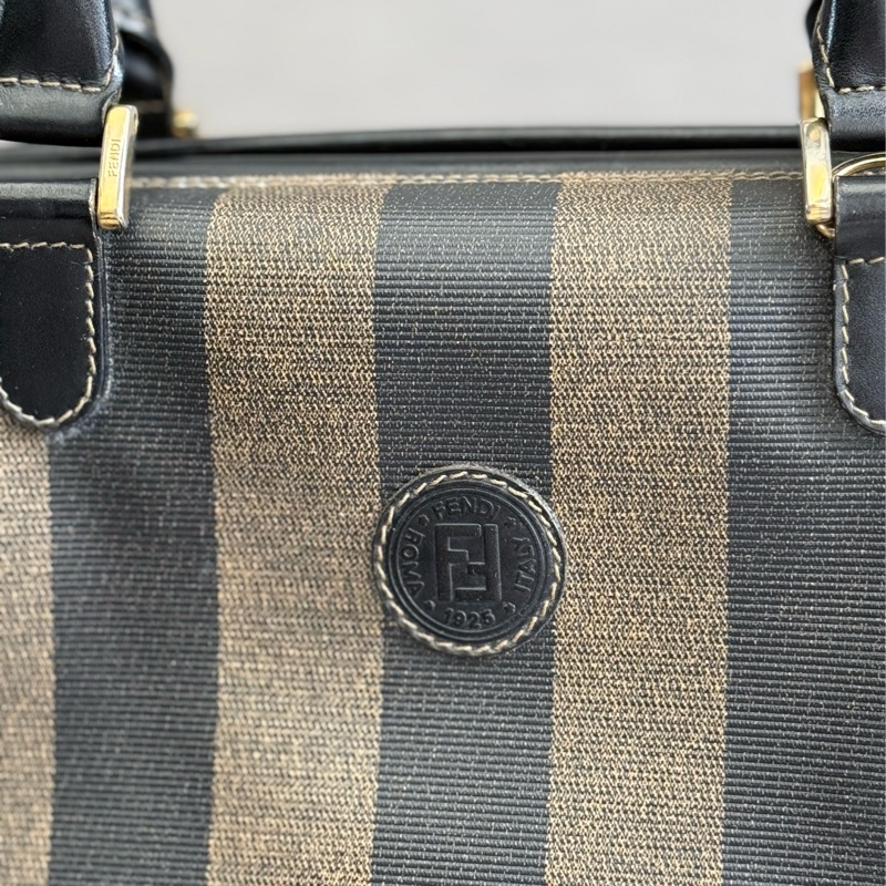 Fendi中古Vintage手提直紋波士頓包-5