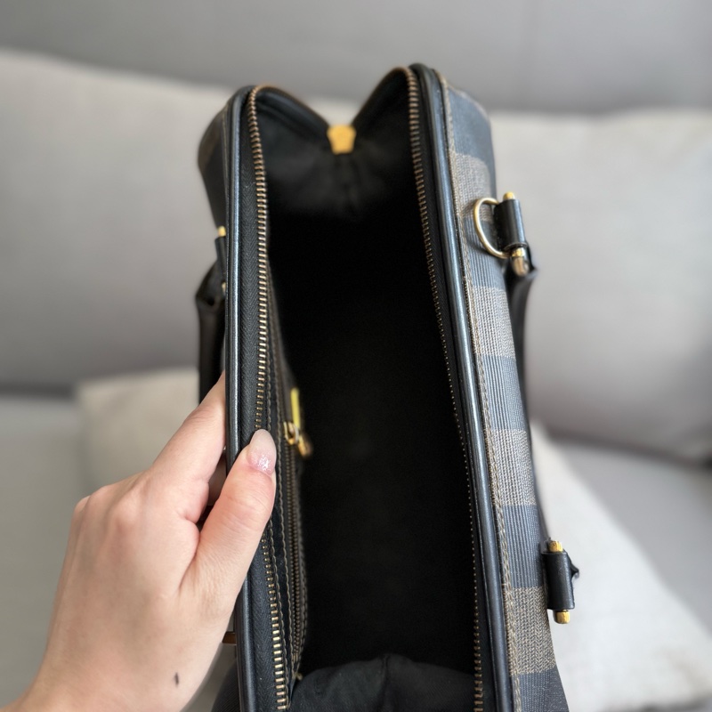 Fendi中古Vintage手提直紋波士頓包-9