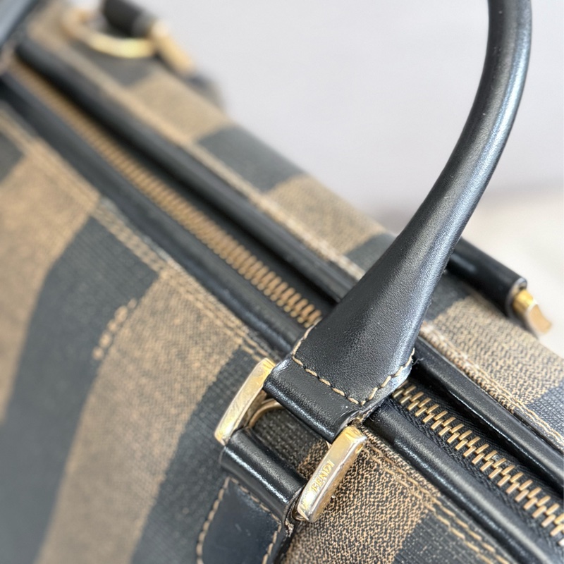 Fendi中古Vintage手提直紋波士頓包-11