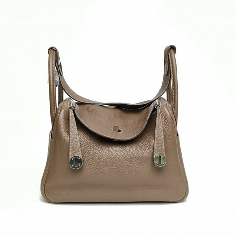 HERMES Lindy30大象灰TC皮A刻銀扣肩背包