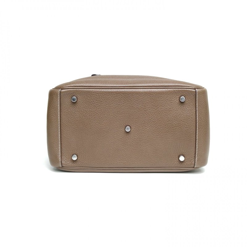 HERMES Lindy30大象灰TC皮A刻銀扣肩背包-4