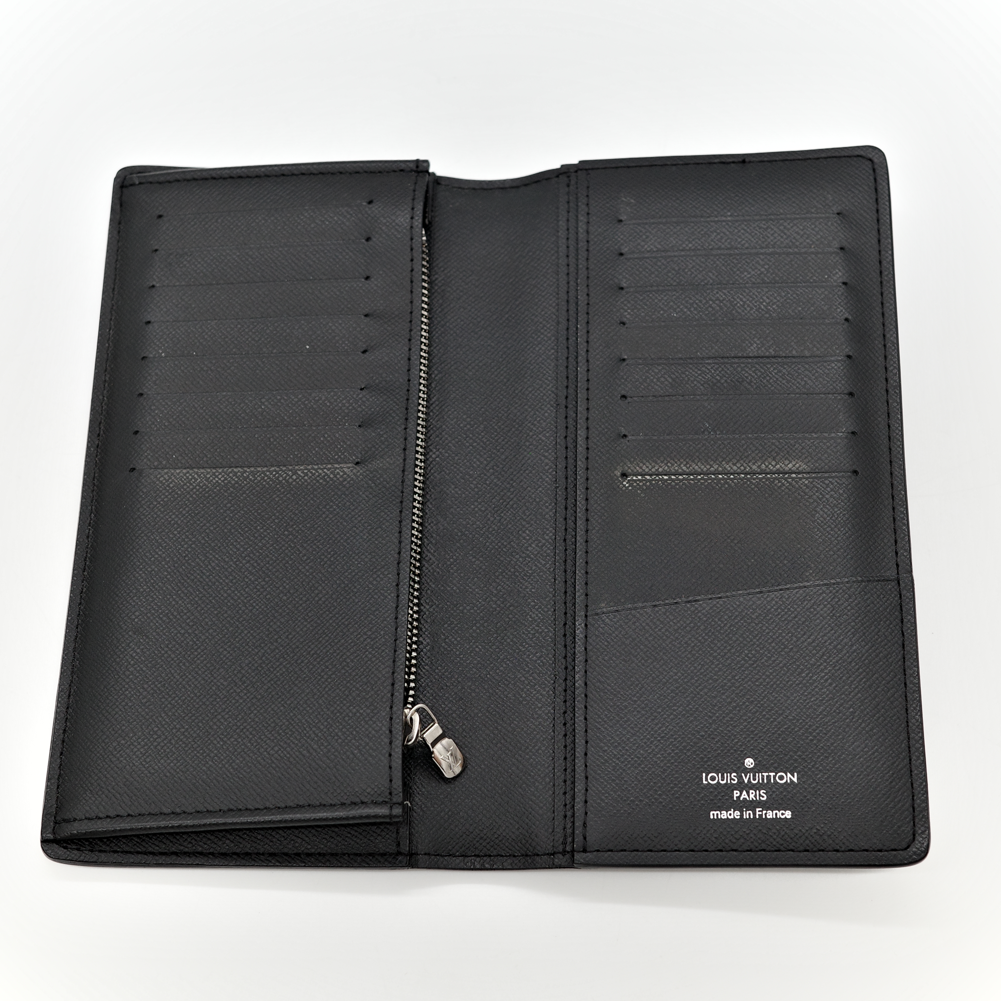 LOUIS VUITTON 路易威登 黑色長夾 水波紋牛皮 多卡位-6