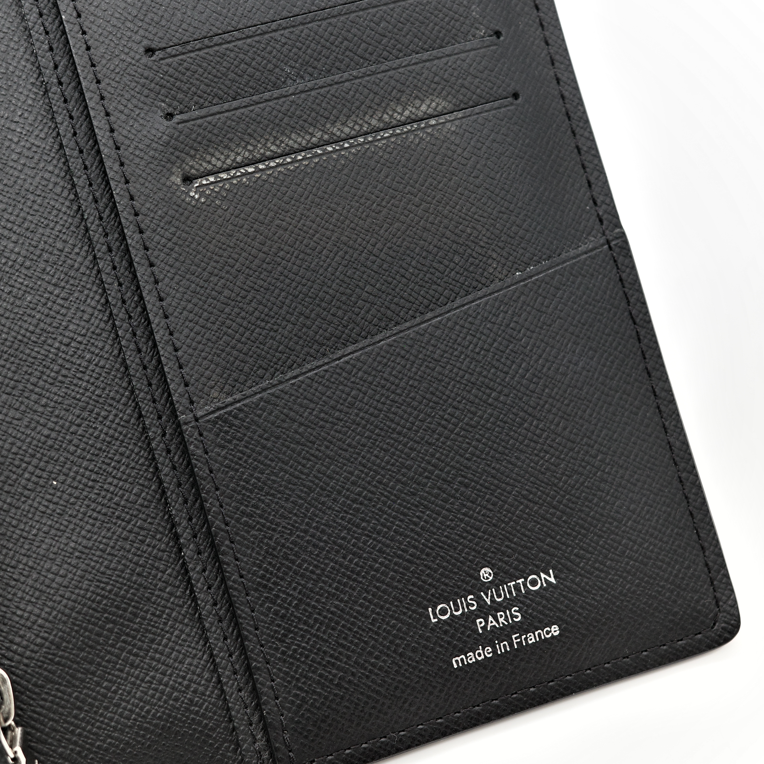 LOUIS VUITTON 路易威登 黑色長夾 水波紋牛皮 多卡位-11