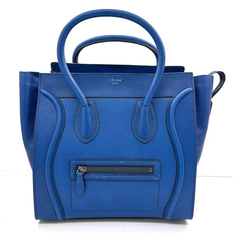 CELINE 藍色牛皮LUGGAGE MINI 手提包 S-GA-1979