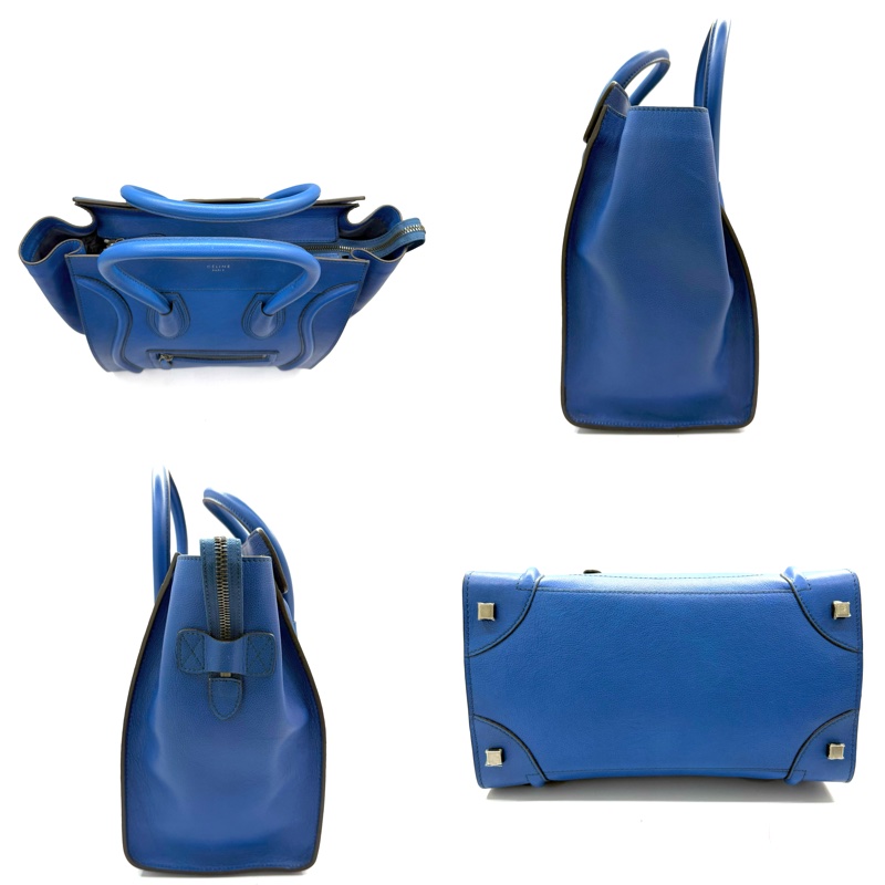 CELINE 藍色牛皮LUGGAGE MINI 手提包 S-GA-1979-3