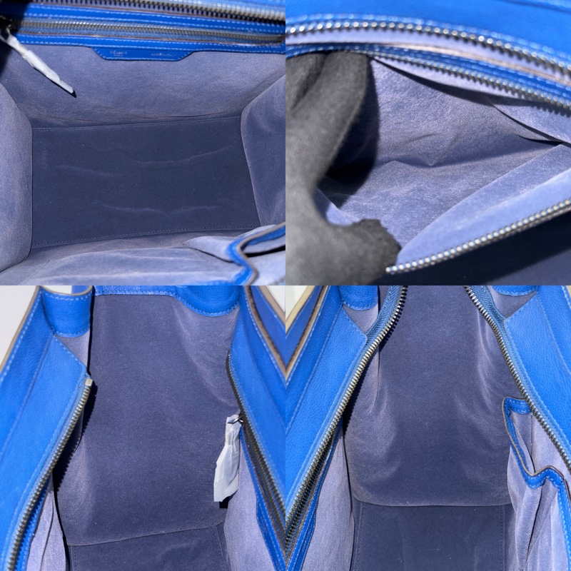 CELINE 藍色牛皮LUGGAGE MINI 手提包 S-GA-1979-6