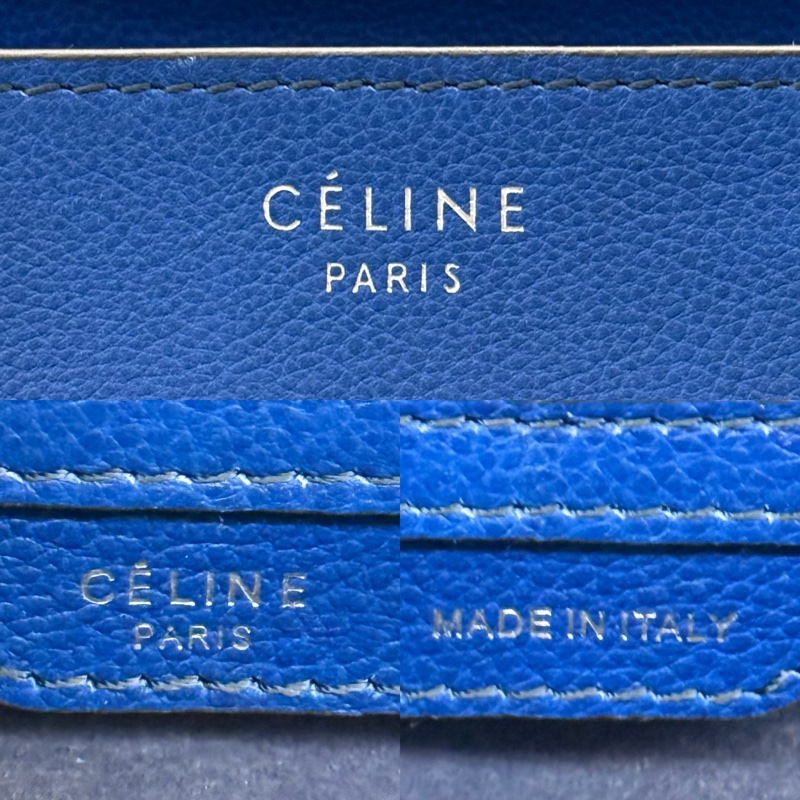 CELINE 藍色牛皮LUGGAGE MINI 手提包 S-GA-1979-7