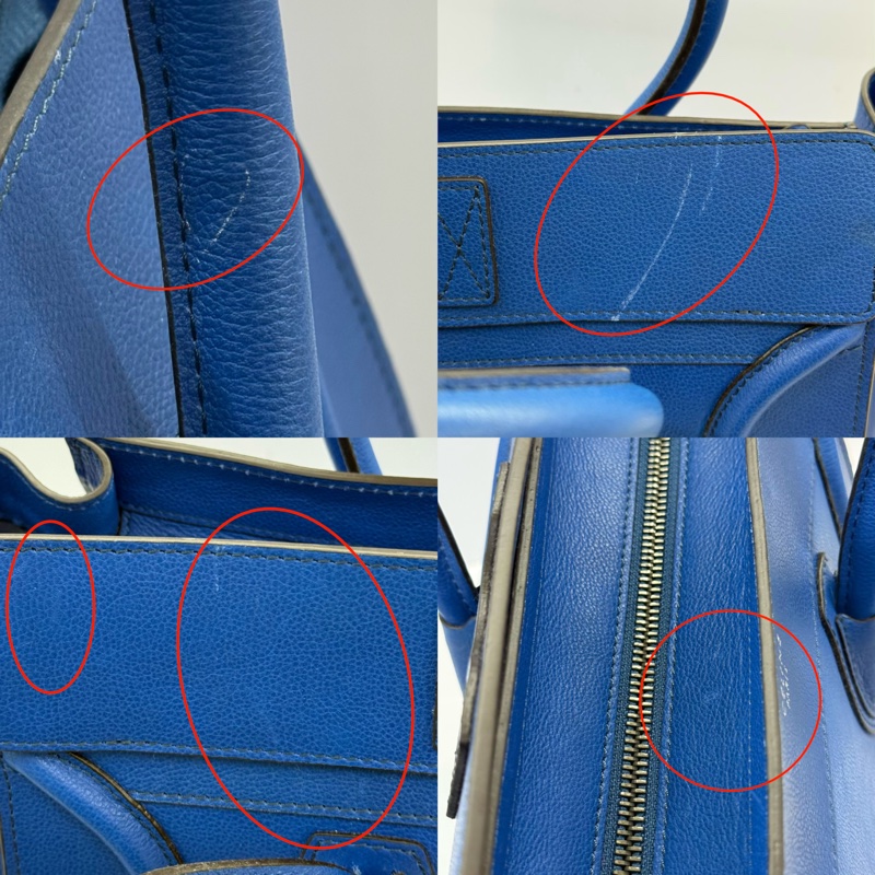 CELINE 藍色牛皮LUGGAGE MINI 手提包 S-GA-1979-8