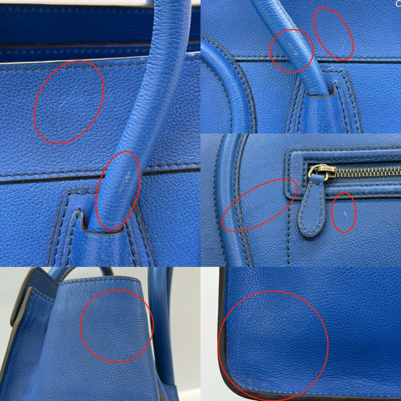 CELINE 藍色牛皮LUGGAGE MINI 手提包 S-GA-1979-9