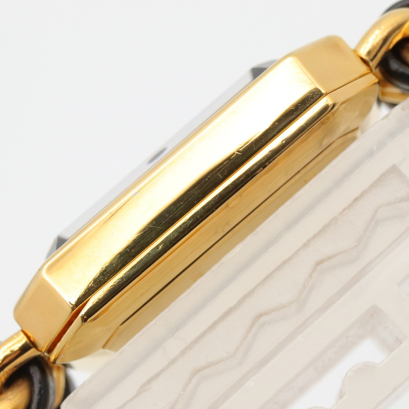 香奈兒 (Chanel) CHANEL Première XL 女士腕錶，鍍金 (GP) 錶殼，皮革錶帶，黑色，H0001-10