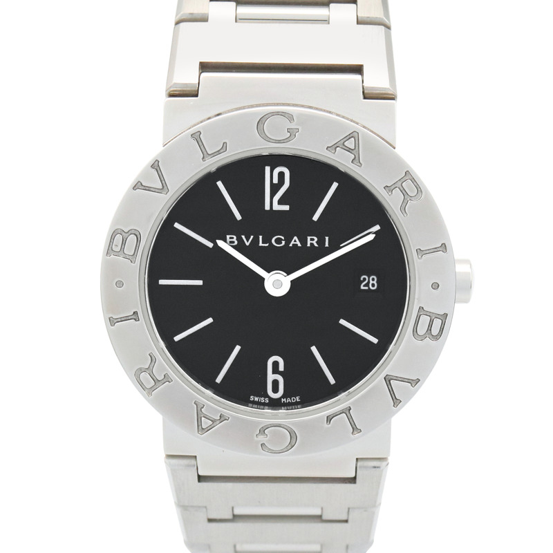 寶格麗 (Bulgari) BVLGARI 女士黑色不鏽鋼腕錶 BB26SS-0